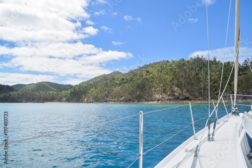 Peaceful view from sailing boat