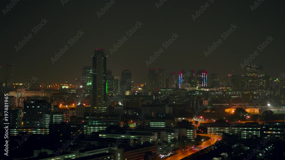 Bangkok, capital of Thailand with city building and traffic light Bangkok, capital of Thailand with city building and traffic light