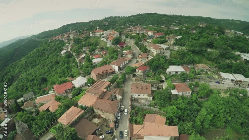 Signagi castle church Caucasus mountains river caucasian beauty nature georgia animals waterwall drone 4k Signagi castle church Caucasus mountains river caucasian beauty nature georgia animals waterwall drone 4k
