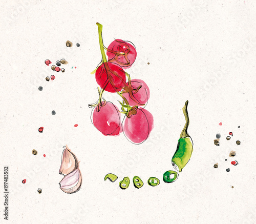 tomatos and pepper