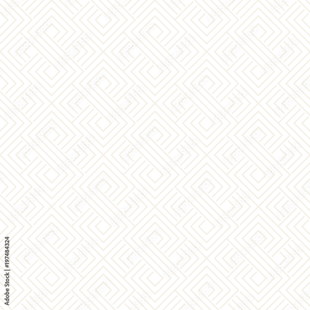 Vector seamless subtle lattice pattern. Modern stylish texture with monochrome trellis. Repeating geometric grid. 