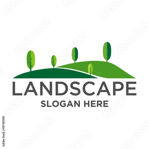 agriculture logo, landscape logo icon