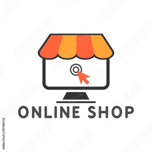 online shop logo vector