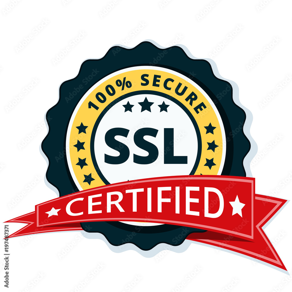 SSL Certified label illustration SSL Certified label illustration