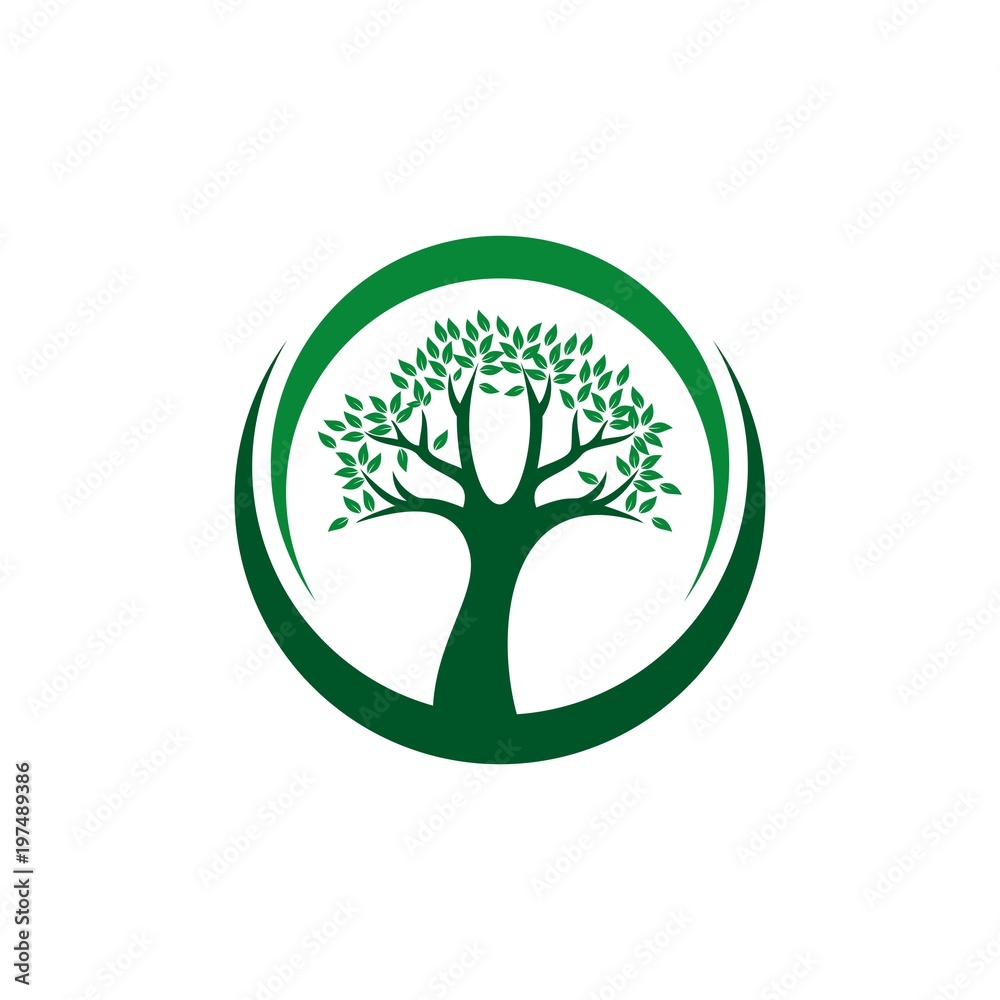 Tree logo,People logo,family logo,green eco logo,Health Logo Template