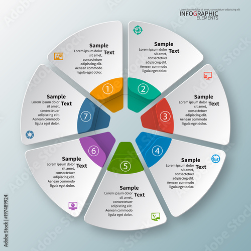 Abstract 3D Paper Infographics