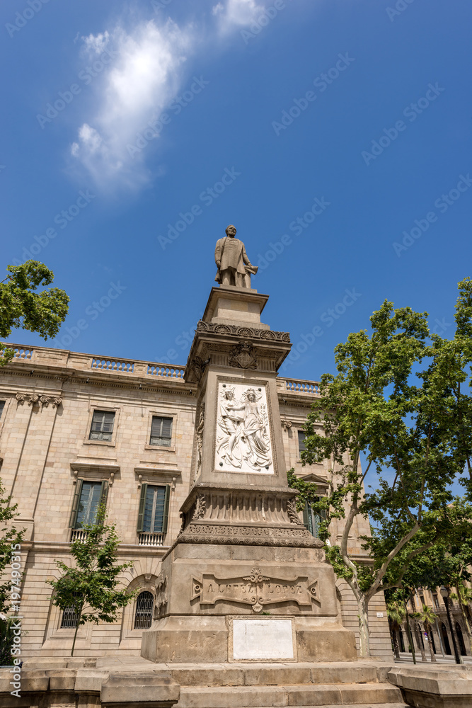 Monument of Antoni Lopez y Lopez - Barcelona Spain