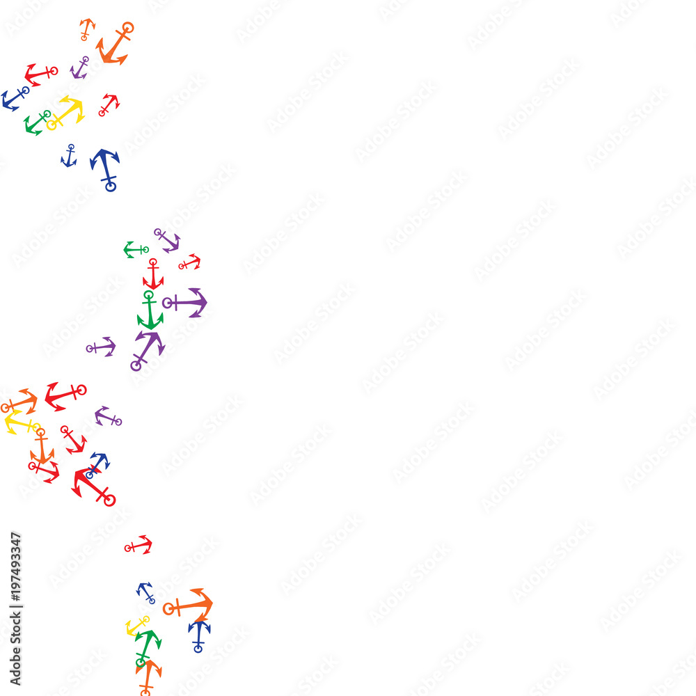 Pretty summer background with anchors. Anchor In Cartoon Free Style. Pattern Art Illustration Vector Pretty summer background with anchors. Anchor In Cartoon Free Style. Pattern Art Illustration Vector