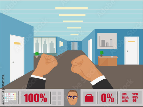 When there is a crisis in the office, he is ready to greet the new day armed and fully prepared to overcome all difficulties and obstacles one by one as if passing the levels of computer games