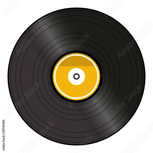 Vinyl record. Isolated on white background.