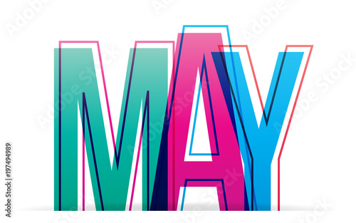 May sign. Vector illustration.