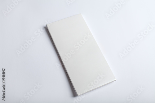 White chocolate bar package mockup