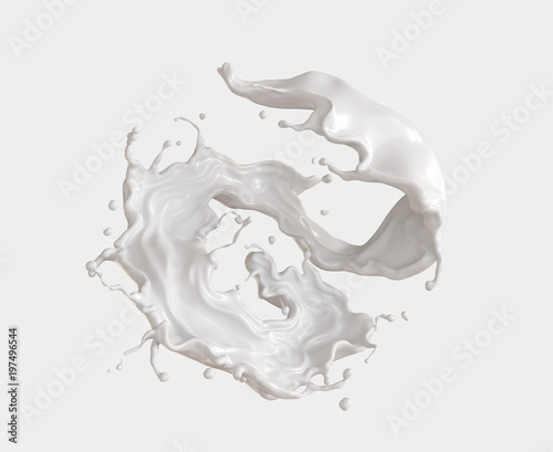 milk splash isolated on background