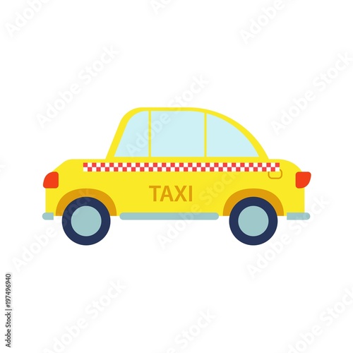 Vector car isolated on white background. Flat style illustration. Vector illustration.