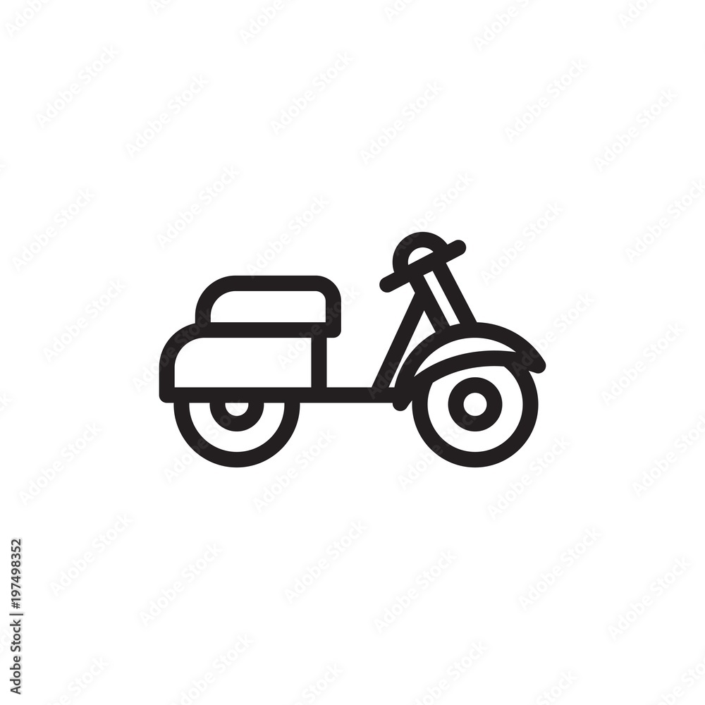 motorbike, bike outlined vector icon. Modern simple isolated sign. Pixel perfect vector  illustration for logo, website, mobile app and other designs