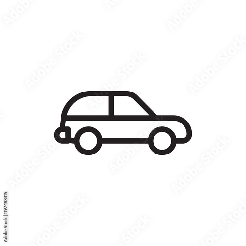 hatchback car outlined vector icon. Modern simple isolated sign. Pixel perfect vector  illustration for logo, website, mobile app and other designs