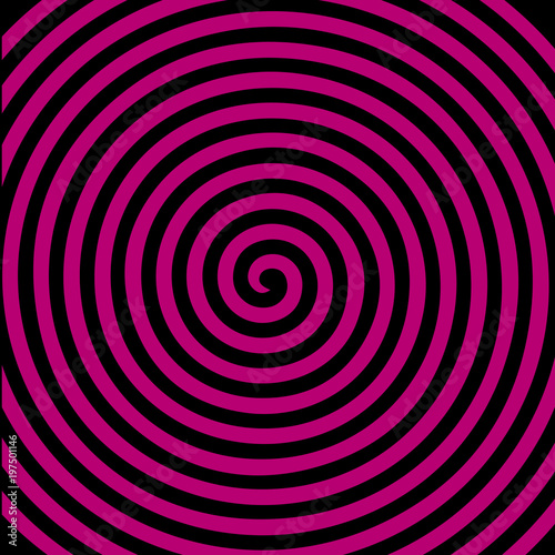 Black purple round abstract vortex hypnotic spiral wallpaper.