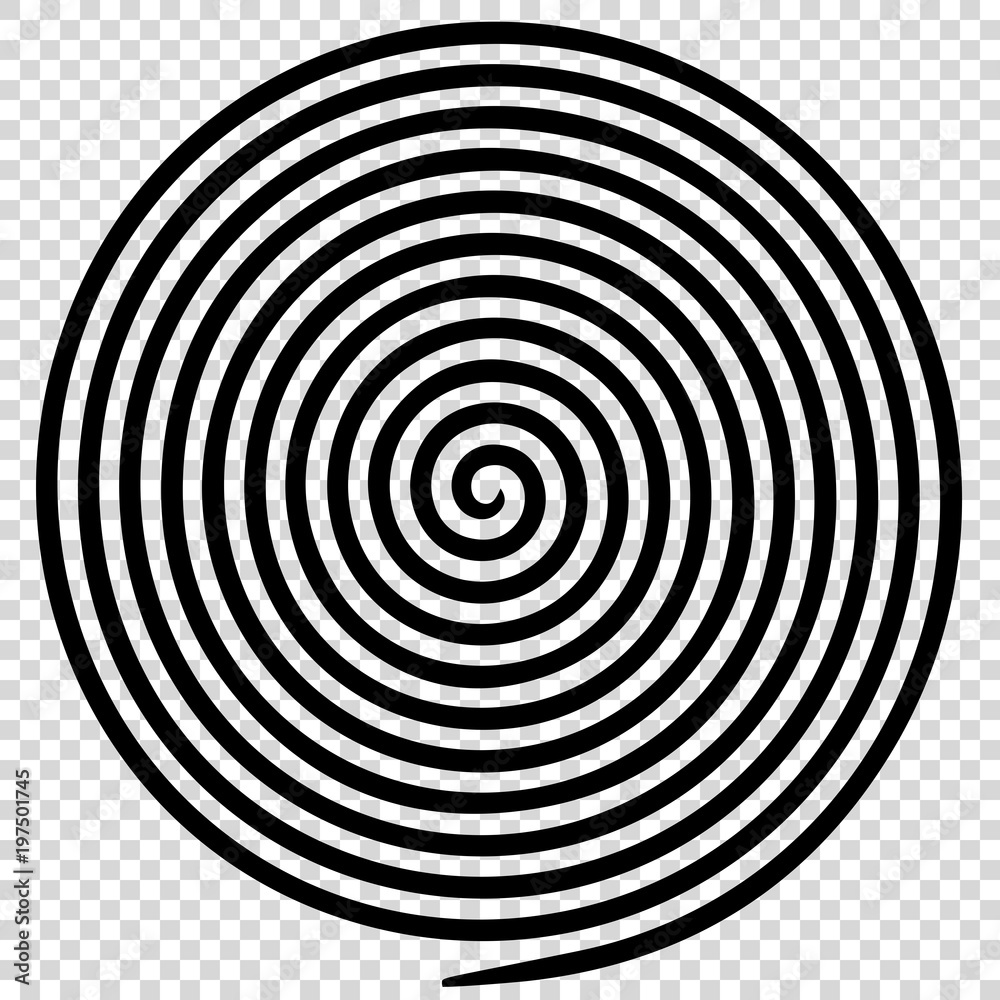 Black round abstract vortex hypnotic spiral. Black round abstract vortex hypnotic spiral.