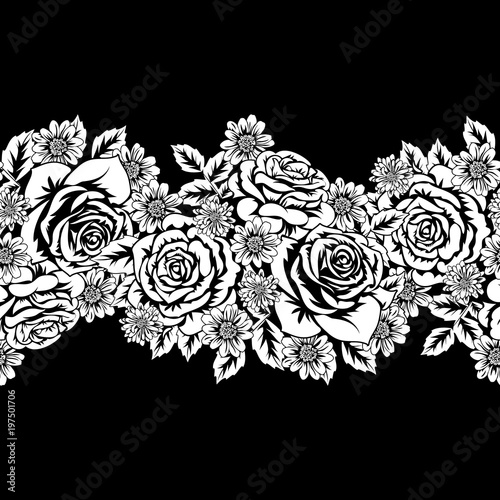 seamless monochrome pattern 