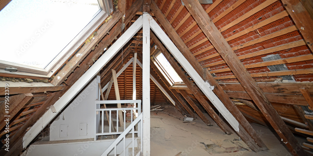 Fototapeta premium Dachausbau, Dachwohnung
