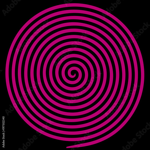 Purple round abstract vortex hypnotic spiral.