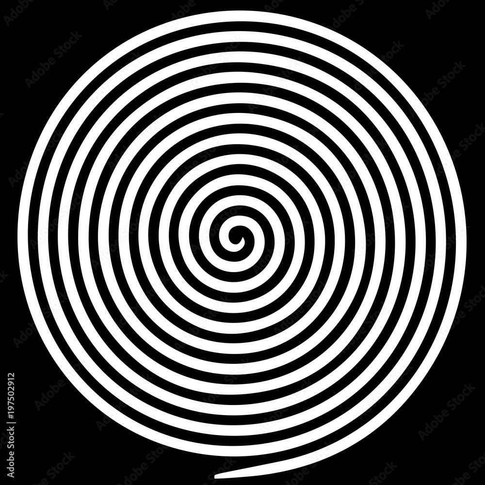 White round abstract vortex hypnotic spiral. White round abstract vortex hypnotic spiral.