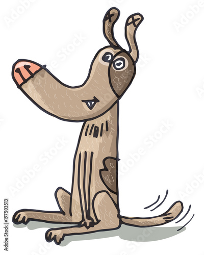Funny Doggy. Cartoons personage