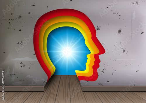 psychologie, tête, cerveau, guérison, psychologue, espoir, bonheur, santé mentale, concept, thérapie