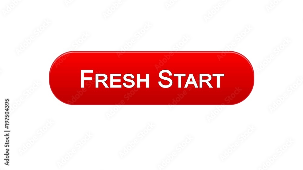 Fresh start web interface button red color, business innovation, site design Fresh start web interface button red color, business innovation, site design