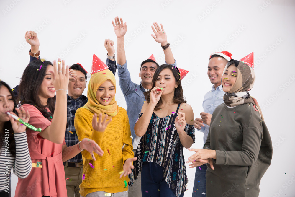 dance and party group of asian people dance and party group of asian people