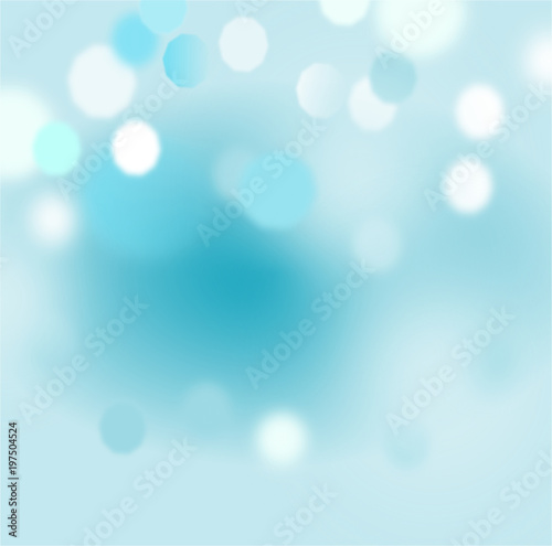  Abstract bokeh with blurred blue background,texture,winter concept,vector.