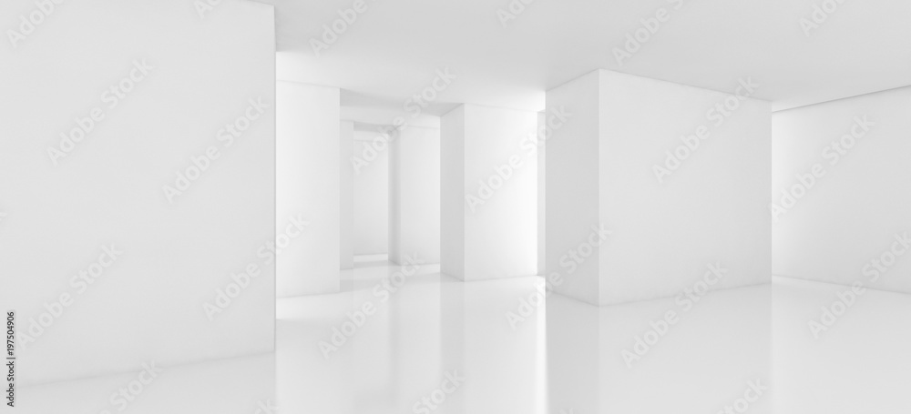 Fototapeta premium Modern bright interiors apartment 3D rendering illustration