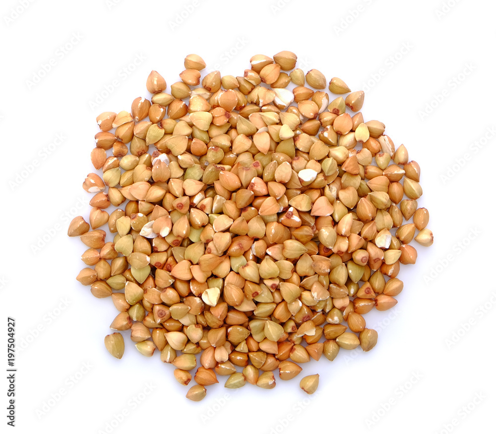 buckwheat on white background buckwheat on white background