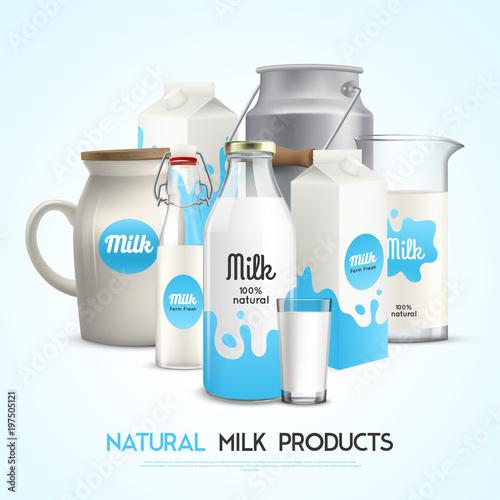 Natural Milk Products Background