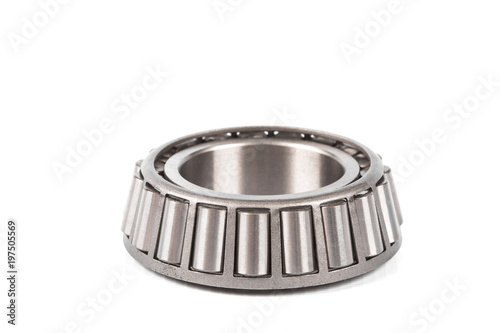 automotive bearings. tapered roller bearing isolated on a white background.