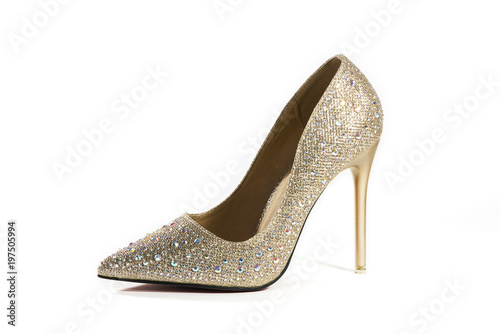 Luxury high heels isolated on a white background with clipping path. For design