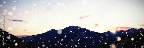 Composite image of snow falling © vectorfusionart