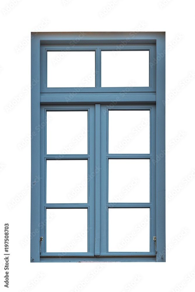 Wooden window frame isolated on white background Wooden window frame isolated on white background