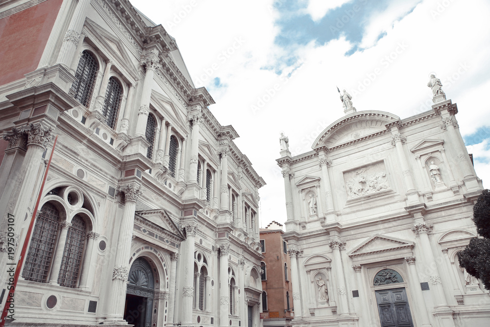 Fototapeta premium Scuola Grande di San Rocco and church Chiesa San Rocco in Venice, Italia