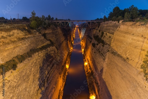 Corinth canal during the twilight