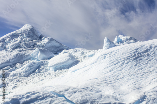 Giant Icebergs of Illulisat, Greenland, floating on water, a popular cruise destination