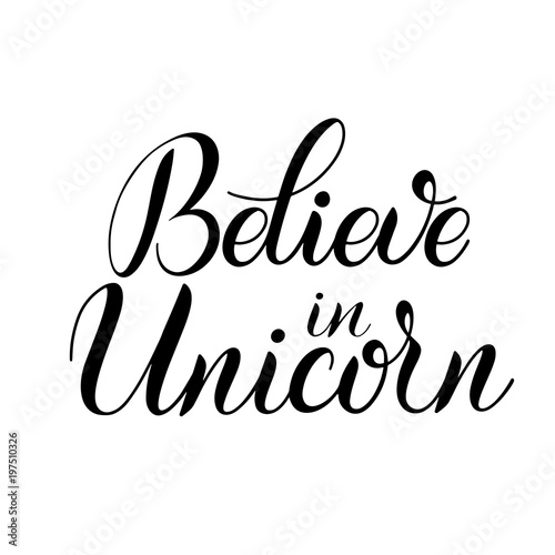 Unicorn cute vector lettering and illustration. Card  poster and t-shirt design. 
