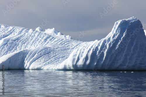Giant Icebergs of Illulisat, Greenland, floating on water, a popular cruise destination