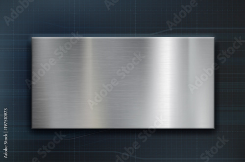 Technology background with a metal plate