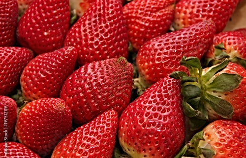 frische rote Erdbeeren