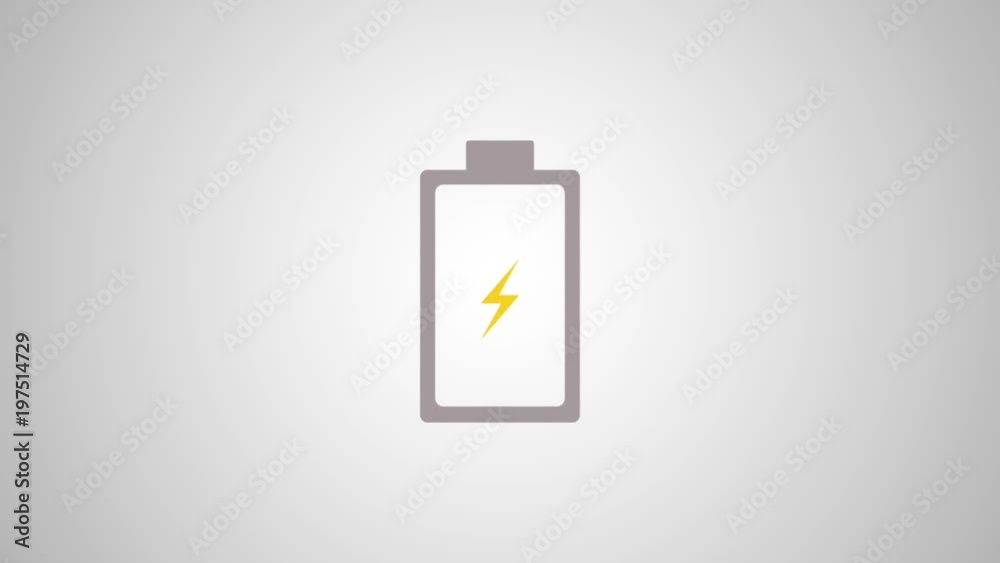 Full to low battery symbol High definition animation colorful scenes Full to low battery symbol High definition animation colorful scenes