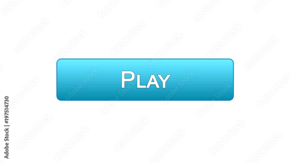 Play web interface button blue color, online game application, video program Play web interface button blue color, online game application, video program