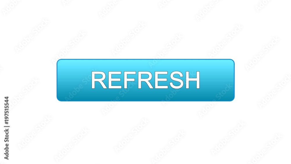 Refresh web interface button blue color, internet site design, innovation idea