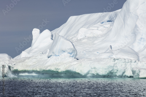 Giant Icebergs of Illulisat, Greenland, floating on water, a popular cruise destination