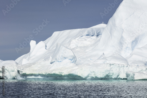 Giant Icebergs of Illulisat, Greenland, floating on water, a popular cruise destination